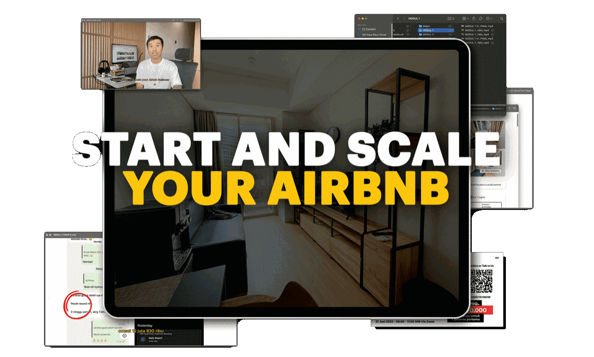 Cuplikan materi kelas Start and Scale Your Airbnb